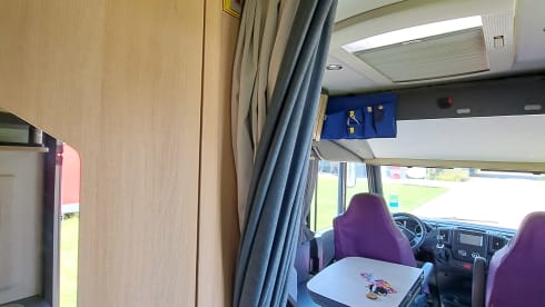 Family camper with bunk beds