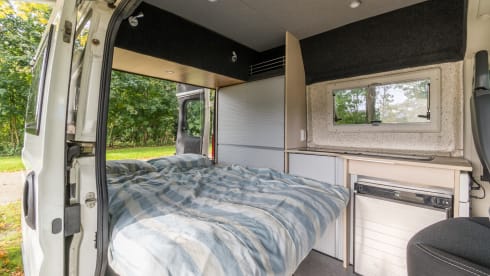 Peugeot Boxer L1H2 bus camper, perfect for a quick getaway.
