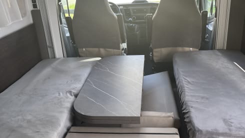 Chihuahua on the road – 2p Benimar semi-integrated from 2022