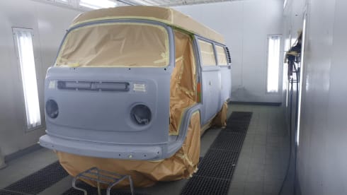 Beautiful vintage Volkswagen T2 camper from 1976