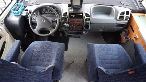 spacious 2-person Hymer camper