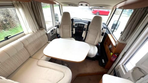 Ellen Mae  – Luxurious and spacious high end 4 berth Hymer A Class Motorhome