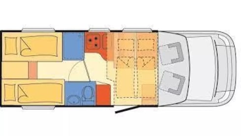 Roxi – Dethleffs Semi-integrated 4p from 2021 (Very nice and complete)