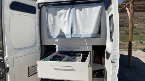 Comfortable off-grid camper for the nature lover