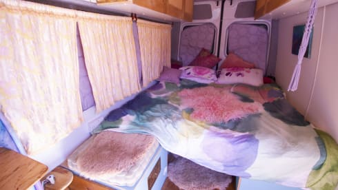 Orla – Off-grid, Heated, 3-Berth Mercedes Camper with Wood Interior & River Table