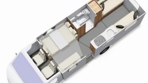 Camping-car Peugeot semi-intégré 6 couchages de 2018