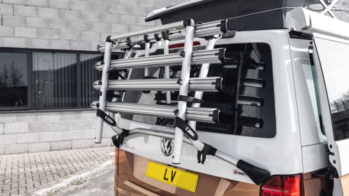 VAN MORRISON – YN20ECV VW CALIFORNIA CAMPER RENTAL, SUPER HIGH SPEC INC BIKE RACK