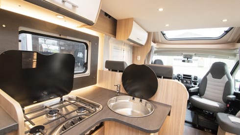 T69L – Complete HomeCar family camper with motor air conditioning and awning,