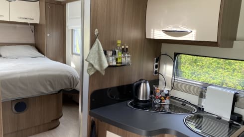 Luxury double queen bed camper Chausson – Fully furnished 
