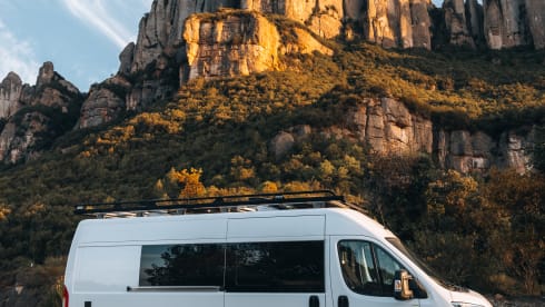 Luxurious campervan with stylish interior