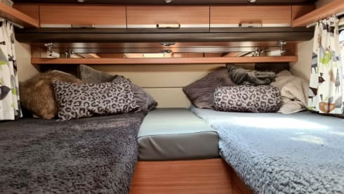 Birdy – Geweldige camper met 4 vaste bedden voor familie of events - XL garage