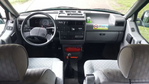 Summer -VW T4 California with fixed sleeping roof