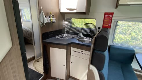 Luxury double queen bed camper Chausson – Fully furnished 