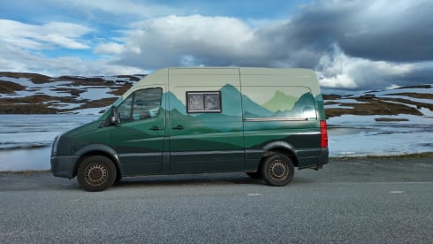 On an adventure with our spacious 2-6p camper van (converted VW Crafter)