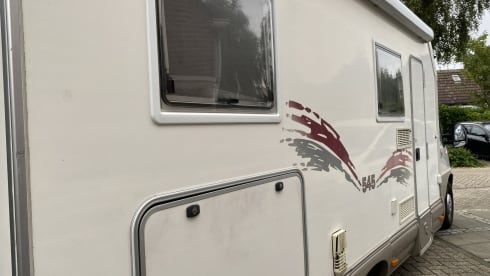 Comfortable retro touring camper.