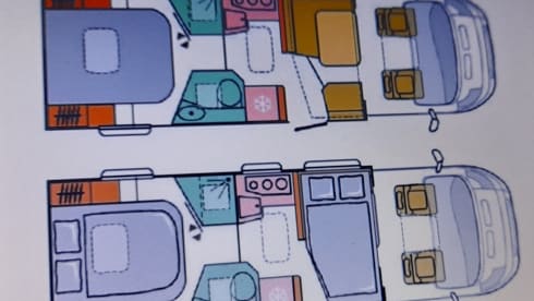 Spacious 4 person Challenger camper with queen bed