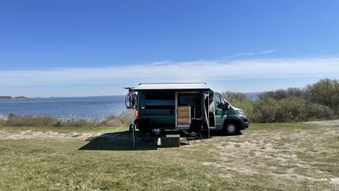 De Groene Waldi – Peugeot Boxer compact camper for rent