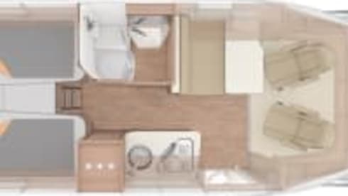 Luxurious young camper with many extras