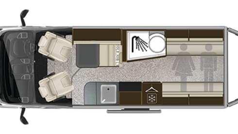 2-4 berth 2023 model deceptively spacious campervan
