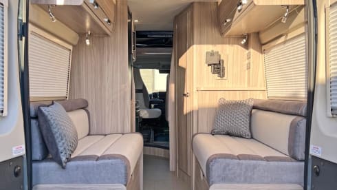 Betty George – Elddis 4 berth Automatic Campervan 2024 With Double Bed Pop Top