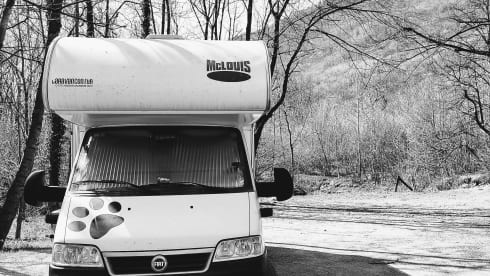 Campervan with sloping ceilings