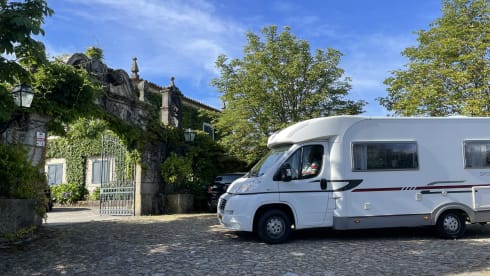 Comfortable 3 to 4 person Adria Sport 573 DF.