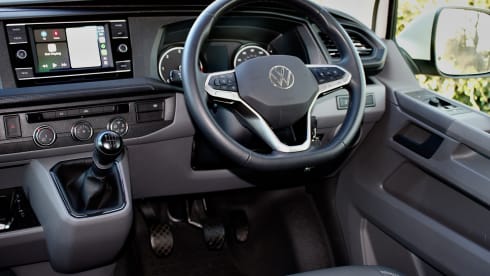 Colin – Our new high spec VW T6 Campervan who's keen to travel with you
