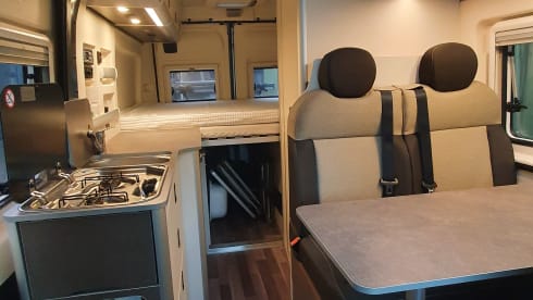 Westfalia Luxury Adventure Bus Camper with Bus Biker