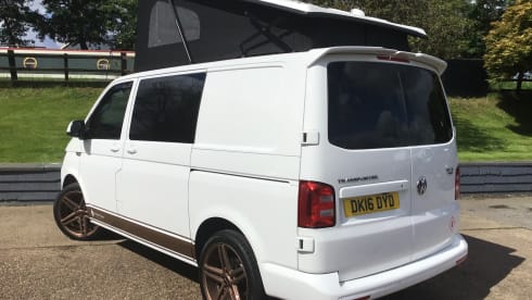 4 berth Volkswagen Transporter Campervan With Pop Top  from 2016