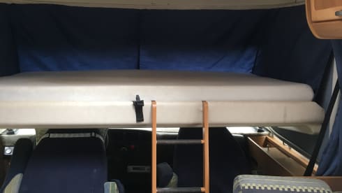 Hymer camper for 2 or 3 people for rent.