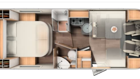 4 person camper Fiat Ducato Sunlight T69