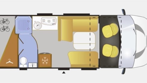 Luxury Integrated motorhome for rent in central France