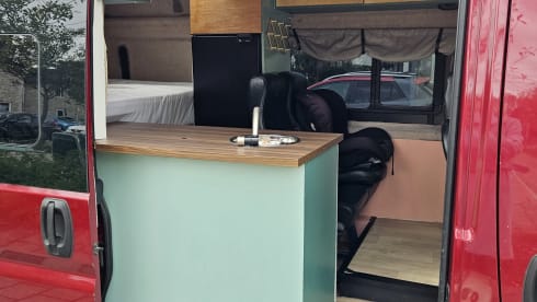 Compact self-built camper van for 2 to 3 persons, Fiat Ducao