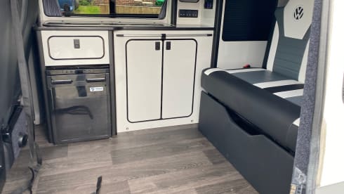 Fin – 4 berth 2020 Volkswagen T6.1 campervan with pop top 