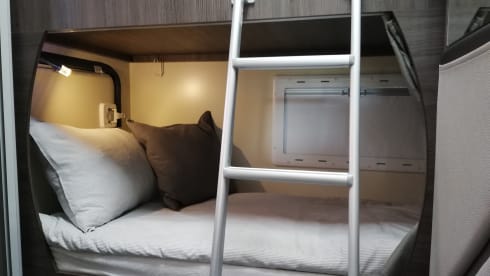 Luxurious family camper with a great sense of space and great travel comfort