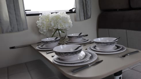 Saltburn motorhome hire  – 6 berth Fiat bus from 2021