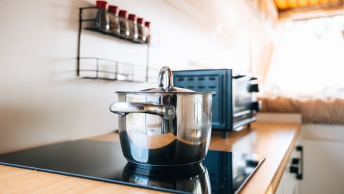 Luxurious campervan with stylish interior