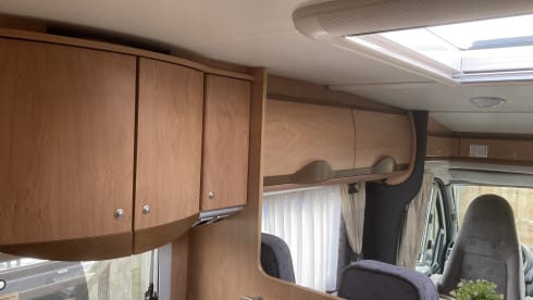 Bürstner Family Camper 4 persons, with bicycle carrier.