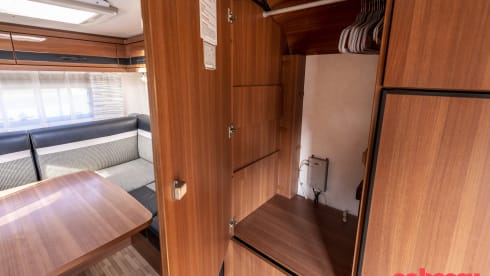 LMC Integral Camper with round seating layout