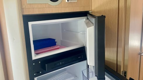 Luxury motorhome with air conditioning and separate sleeping area
