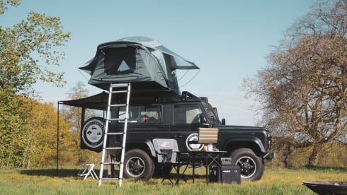 Waffle – Land Rover Dachaufbau mit 2 Schlafplätzen, Baujahr 2000