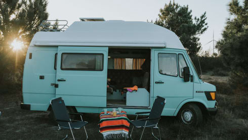 Ms. Paddy – Vintage Mercedes Westfalia campervan 🚌 🏄‍♂️ ⛱ incl. complete equipment