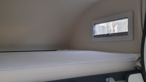 Luxury mobile home with spacious beds and a very large garage