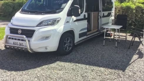Meet Socks our 2 + 2 berth 2015 Fiat Ducato 