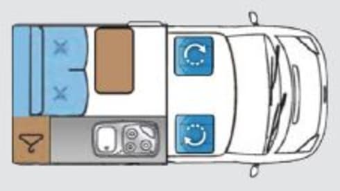 Reddy – VW Transporter MANUAL Pop Top 4 Berth