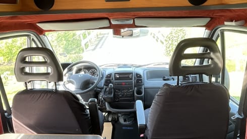 Beautiful fiat camper with solar panel