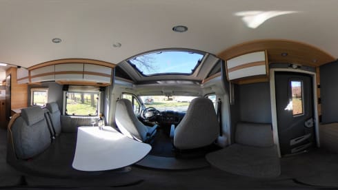 Beautiful Dethleffs semi-integrated camper
