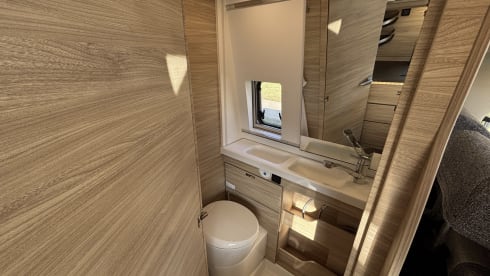New camper van, 2 sleeping places and bicycle carrier