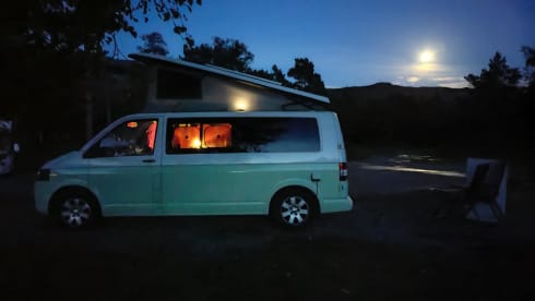 Beatle  – Our beautiful white-green VW camper