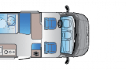 Travel-loving, young (2017) semi-integrated camper Sun Living from Adria,